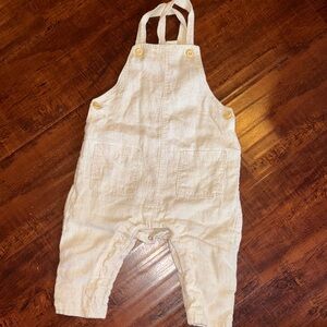 H&M Kids Cream Linen Overalls
